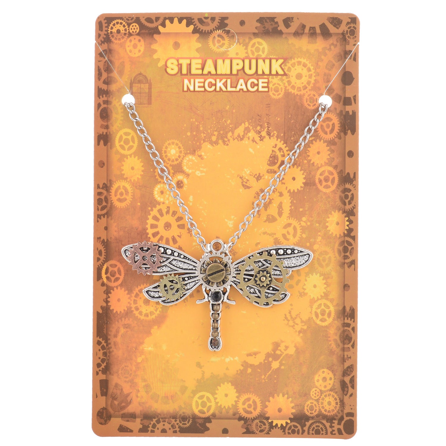 Wholesale Steampunk Dragonfly Gear Type Necklaces